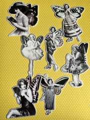Fairies Pixies Fae Sticker Kit Scrapbooking Junk Journal Kit Planner Collage