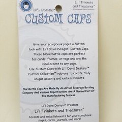 Li’l Davis Designs Black Custom Caps 3d Scrapbook cards frames tags LTT-3015
