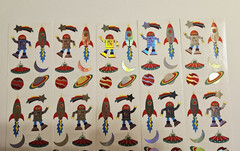 Mrs. Grossman’s Stickers Lot of 5 Strips ~Retro Holographic Space~ 2018 HTF