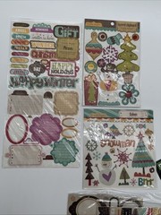 Mixed Scrapbook Sticker Chipboard Lot Crate Paper Heidi Grace Thickers Kit