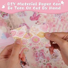 All-in-One Flower Theme Scrapbook Kit – 100 Decorative Pieces for Crafting