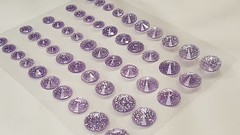 CraftbuddyUS 50pcs Self Adhesive Pointed Resin Glitter Gems: :Lilac