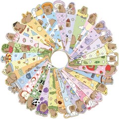 10 PCS Random Cartoon Cute Capybara Bookmarks Reading Books For Adults & Kids