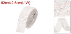 1 Inch x 1 Yard Crystal Rhinestone Sticker Ribbon White