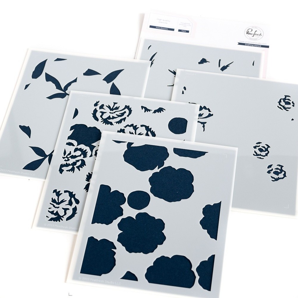PINK FRESH – HIGH QUALITY STENCILS – PRETTY BLOSSOMS