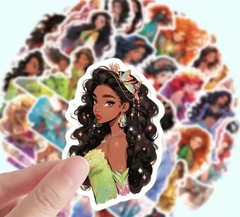 20 PRINCESS RANDOM ASSORTED 2″ STICKERS LABELS PARTY FAVOR BELLE LITTLE MERMAID