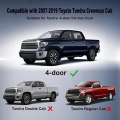 Window Molding Trim Seal for 2007-2019 Toyota Tundra Crewmax Cab(4 Full-Size …