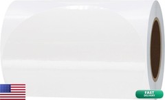 Hybsk Clear Seal Sticker Labels 4 inch Round Circle Wafer Stickers/Labels 100 Pe
