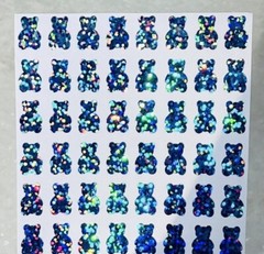 Holographic Sparkle Gummy Bear Sticker Sheet! – Choose a Size & Color