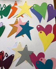 SHAPE TAG Die-Cuts(8pc)Christmas •Flower•Butterfly•Hearts•Stars•Gifts•Labeling