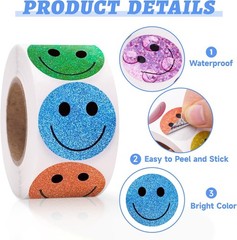 Smiley Face Stickers – Happy Face Stickers 1 Inch Small Round Smile Sticker Labe