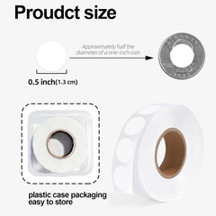 1000 PCS White round Stickers 0.5 Inch Small Circle Dot Stickers Blank Sticky D