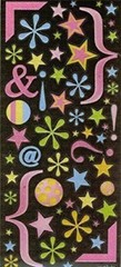 Pastel Geo Shapes Glitter Embossed Stickers