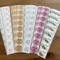 200pcs Cute Thank You Stickers 1” Small Business for Decorate Envelopes Sealing