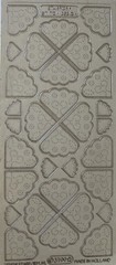 SILVER FANCY PHOTO CORNER Outline Stickers(4”x9”)Starform •Memories•Card Making