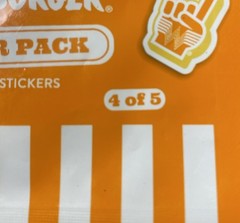 Whataburger Sticker Pack 4 Of 5—- 8 Stickers, Food & Drink Theme, Orange/White