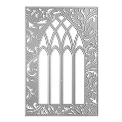 Metal Door Window Frame Lace Background Cutting Door and window lace frame