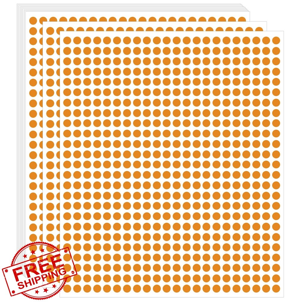 VeriPap Dot Stickers 0.25″ Orange