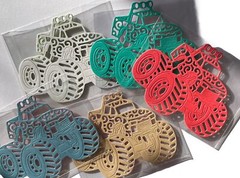 SWIRL MONSTER TRUCK Die-Cuts (3pc)Men•Kids•Dirty•Toy•Mud Bogging•Big Tire•Lights
