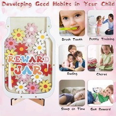 Magnetic Flower Reward Jar for Kids, Classroom & Chore Behavior Chart