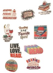 Reading Live Love Read Stickers Lot of 10 Scrapbook Art Crafts Books