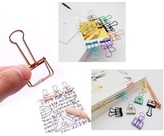 50 Pack Multi-Purpose Metal Wire Binder Clip Set, Paper Binder Clips, 1.57 In…