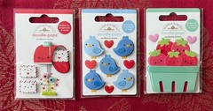 YOU CHOOSE – Doodle-Pops 3D Sticker LOTS – HOUSES FLOWERS BIRDS BUGS MAIL FOOD