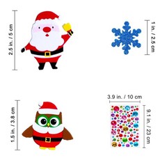 Winlyn 522 Pcs Bulk Assorted Christmas Stickers Christmas Crafts Foam Self-Adhes