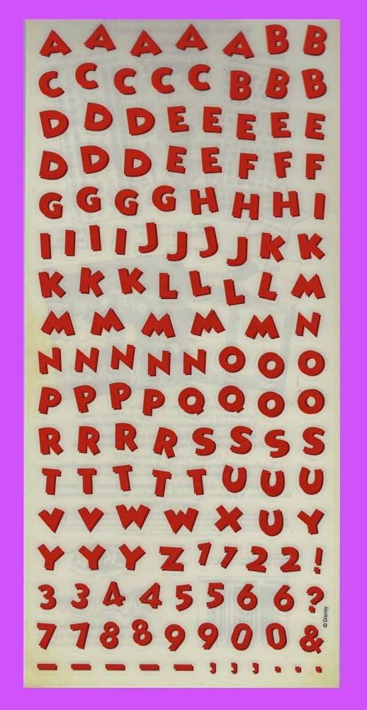 MICKEY MOUSE DISNEY THEME ALPHABET STICKER – SANDYLION
