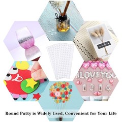 Versatile 10mm Double-Sided Putty Stickers – Waterproof Adhesive for Crafts