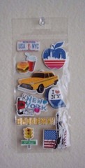 3D Scrapbook Themed Stickers (New York)