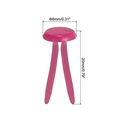 Brads for Paper Crafts, 100 Pcs Rose Metal Round Paper Fasteners, 20 mm