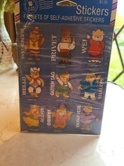 Vintage American Greetings Bears of Many Countries Stickers 4 sheets NIP