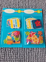 Tropical Beach Vacation Coordinating Scrapbook Stickers