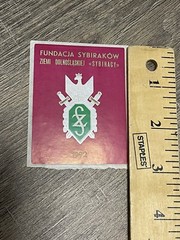 Vintage Polish Sticker Sybiracy 1992 Pink 3”X2.2”