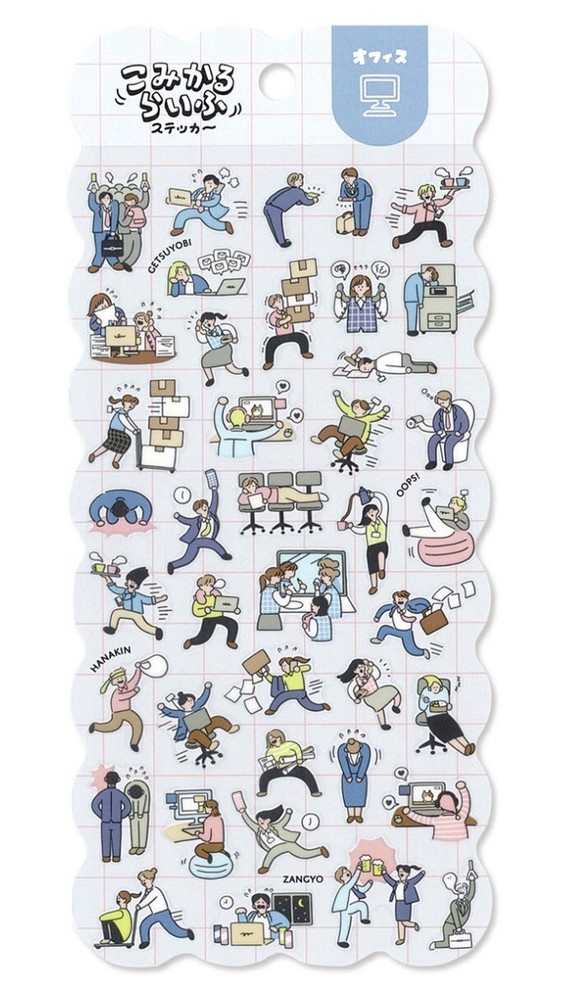 Mini Seal Stickers Sheet Mind Wave 82694 Komikaru Life Sticker Office