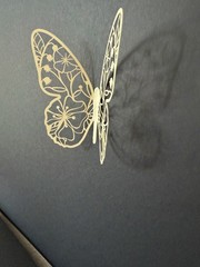 12PCS Large Paper Lace Butterfly for Scrapbooking, Crafting, Party Decoration -A