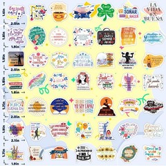 200PCS Spanish Stickers, Positive Affirmations, Teachers Students Women