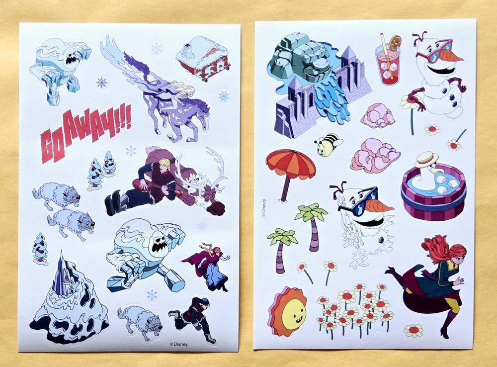 Disney Princess Frozen Stickers Sheets. Lot Of 2.