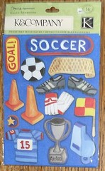 K&Company Donna Ingemanson Soccer Score Trophy Defense Kick Ball Goal Stickers