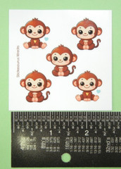 Cute Monkeys Mini Sticker Sheet