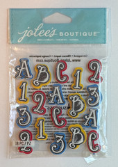 Jolee’s Pre-School Scrapbook Stickers Chalkboard abc 123 Coloring School Class