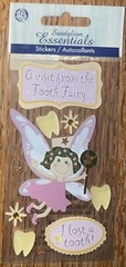 RARE Essentials Sweet A Visit From The Tooth Fairy Lost Teeth Scrapbook Stickers