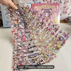 Hello Kitty, Sanrio Animation Stickers – Sheet of 50 Cute Mixed Kawaii Stickers