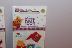 VTG Disney Winnie the Pooh Sandylion 3 packs Stickers Sealed Tigger fall ABC 123