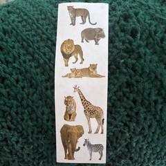 Zoo Animal Scrapbooking Stickers Multicolor Animals & Insects Theme Strip