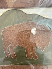 Handmade Album Of Natural Material Buffalo Jackson Hole Scrapbooking Craft New