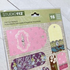 Studio 112 Patterned Tags Stickers Flat Scrapbook Card Embellishments