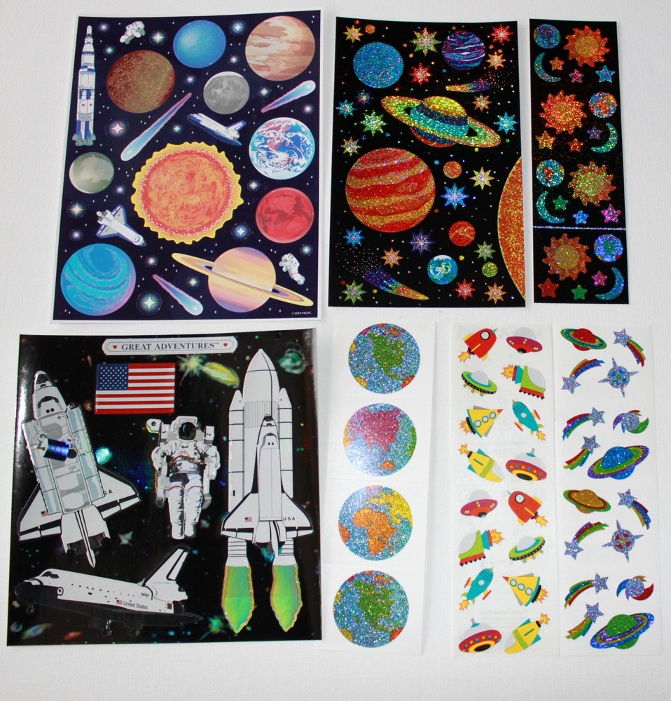 Mrs. Grossman sticker sheet You Choose – space solar system planets rocketship