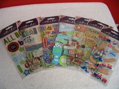 LOT 11 Packs Assorted Sticko Type Scrapbook Stickers – Over 175 Stickers